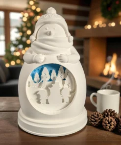 Alternative view of Friendly Snowman lamp